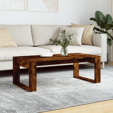 vidaXL Τραπεζάκι Σαλονιού Καπνιστή Δρυς 102x50x35cm Επεξεργασμ. Ξύλο 1 τεμ.