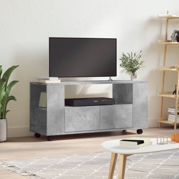 vidaXL Έπιπλο Τηλεόρασης Γκρι Σκυρ. 102x34,5x43cm Επεξ. Ξύλο
