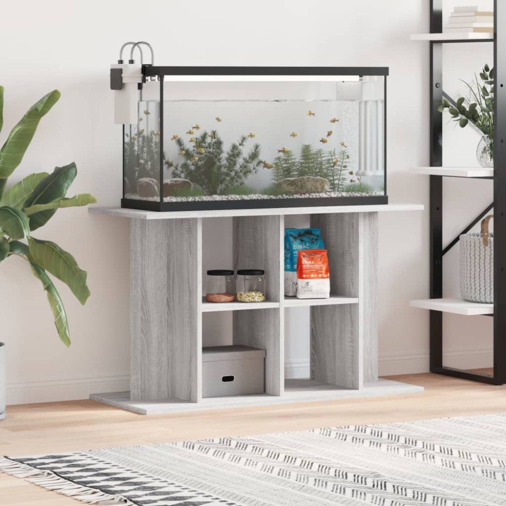 vidaXL Βάση Ενυδρείου Γκρι Sonoma 100x40x60 εκ. από Επεξεργασμένο Ξύλο