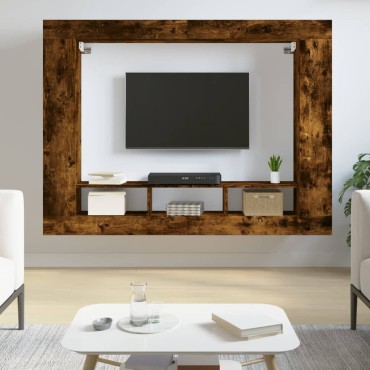 vidaXL Έπιπλο Τηλεόρασης Καπνιστή Δρυς 152x22x113cm Επεξ. Ξύλο