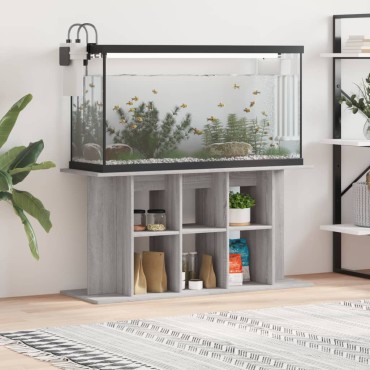vidaXL Βάση Ενυδρείου Γκρι Sonoma 120x40x60 εκ. από Επεξεργασμένο Ξύλο