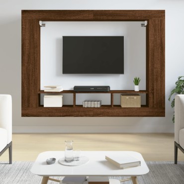 vidaXL Έπιπλο Τηλεόρασης Καφέ Δρυς 152x22x113cm Επεξ. Ξύλο