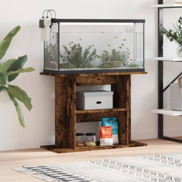 vidaXL Βάση Ενυδρείου Καπνιστή Δρυς 80x35x60 εκ. Επεξεργασμένο Ξύλο