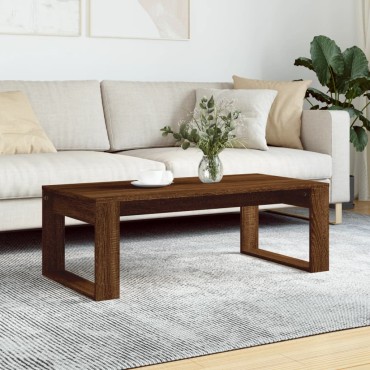 vidaXL Τραπεζάκι Σαλονιού Καφέ Δρυς 102x50x35cm Επεξεργ. Ξύλο 1 τεμ.
