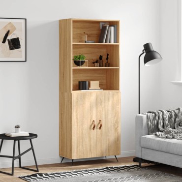 vidaXL Ντουλάπι Sonoma δρυς 69,5x34x180cm από Επεξεργασμένο Ξύλο 1 τεμ.
