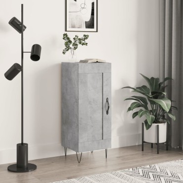 vidaXL Ντουλάπι Γκρι Σκυροδέματος 34,5x34x90cm Επεξεργασμένο Ξύλο 1 τεμ.