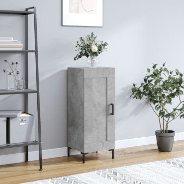 vidaXL Ντουλάπι Γκρι Σκυροδέματος 34,5x34x90cm Επεξεργασμένο Ξύλο 1 τεμ.