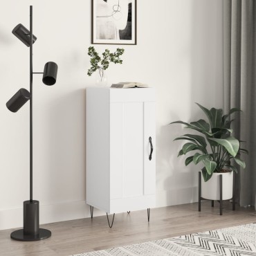 vidaXL Ντουλάπι Γυαλιστερό Λευκό 34,5x34x90cm Επεξεργασμένο Ξύλο 1 τεμ.