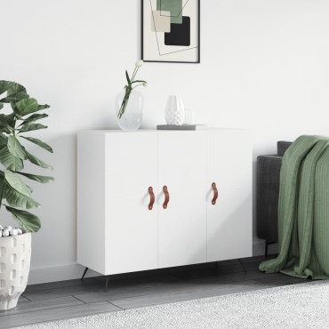 vidaXL Μπουφές Λευκός 90x34x80cm από Επεξεργασμένο Ξύλο 1 τεμ.