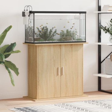 vidaXL Βάση Ενυδρείου Sonoma Δρυς 81x36x73 εκ. από Επεξεργασμένο Ξύλο