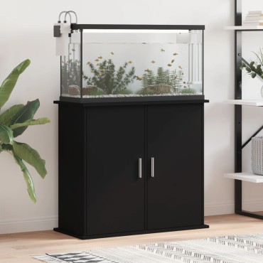 vidaXL Βάση Ενυδρείου Μαύρη 81 x 36 x 73 εκ. από Επεξεργασμένο Ξύλο