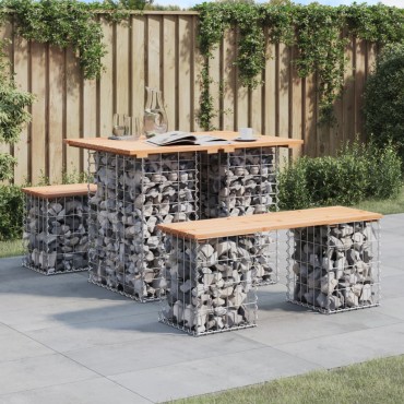 vidaXL Παγκάκι Κήπου Συρματοκιβώτιο 100x70x72cm από Μασίφ Ξύλο Πεύκου 1 τεμ.