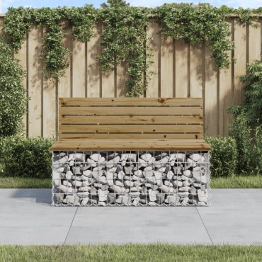 vidaXL Παγκάκι Κήπου Συρματοκιβώτιο 103x70x65cm Εμποτ. Ξύλο Πεύκου 1 τεμ.