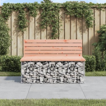 vidaXL Πάγκος Κήπου Συρματοκιβώτιο 103x70x65cm Μασίφ Ψευδοτσούγκα 1 τεμ.
