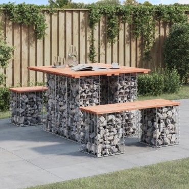 vidaXL Πάγκος Κήπου Συρματοκιβώτιο 100x102x72cm Μασίφ Ψευδοτσούγκα 1 τεμ.