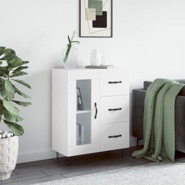 vidaXL Ντουλάπι Λευκό 69,5x34x90cm από Επεξεργασμένο Ξύλο 1 τεμ.