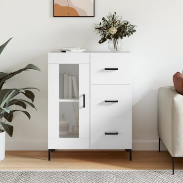 vidaXL Ντουλάπι Λευκό 69,5x34x90cm από Επεξεργασμένο Ξύλο 1 τεμ.