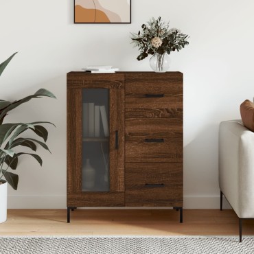 vidaXL Ντουλάπι Καφέ Δρυς 69,5x34x90cm Επεξεργασμένο Ξύλο 1 τεμ.