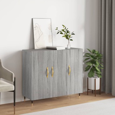 vidaXL Ντουλάπι Γκρι Sonoma 90x34x80cm από Επεξεργασμένο Ξύλο 1 τεμ.