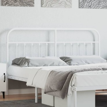vidaXL Κεφαλάρι Λευκό Μεταλλικό 166x3x100cm 1 τεμ.