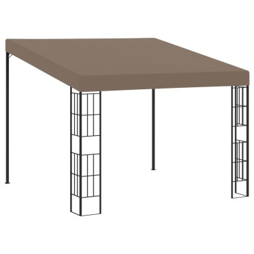 vidaXL Κιόσκι Επιτοίχιο Taupe 3 x 3 μ. Υφασμάτινο