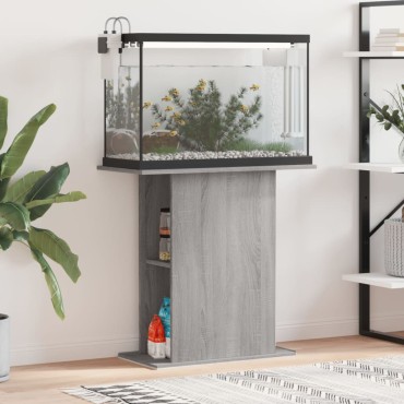 vidaXL Βάση Ενυδρείου Γκρι Sonoma 75x36x72,5 εκ. Επεξεργασμένο Ξύλο