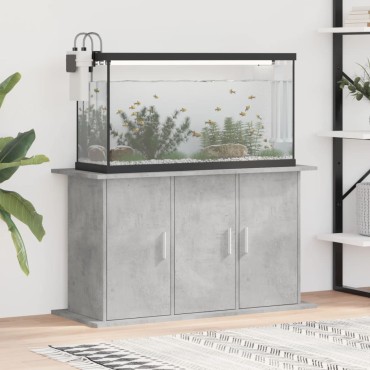 vidaXL Βάση Ενυδρείου Γκρι Σκυροδ. 101x41x58 εκ. Επεξεργασμένο Ξύλο