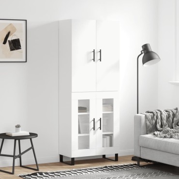 vidaXL Ντουλάπι Λευκό 69,5x34x180cm από Επεξεργασμένο Ξύλο 1 τεμ.