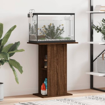 vidaXL Βάση Ενυδρείου Καφέ Δρυς 60,5x36x72,5 εκ. Επεξεργασμένο Ξύλο