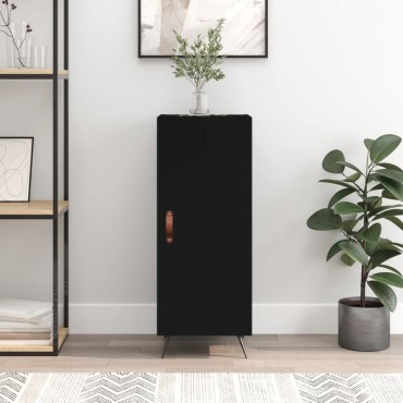 vidaXL Ντουλάπι Μαύρο 34,5x34x90cm από Επεξεργασμένο Ξύλο 1 τεμ.