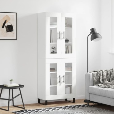 vidaXL Ντουλάπι Λευκό 69,5x34x180cm από Επεξεργασμένο Ξύλο 1 τεμ.