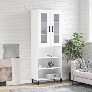 vidaXL Ντουλάπι Λευκό 69,5x34x180cm από Επεξεργασμένο Ξύλο 1 τεμ.