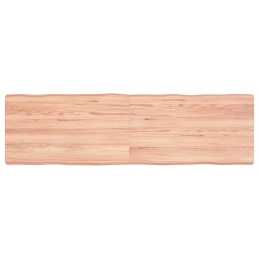 vidaXL Επιφ Τραπεζιού Αν Καφέ 140x40x(2-6)cm Ακατέργ. Μασίφ Ξύλο Δρυός 1 τεμ.