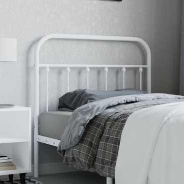 vidaXL Κεφαλάρι Λευκό Μεταλλικό 105x3x100cm 1 τεμ.