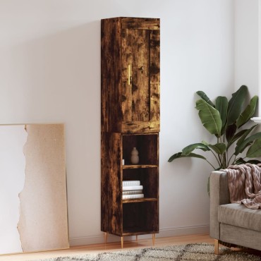 vidaXL Ντουλάπι Καπνιστή δρυς 34,5x34x180cm από Επεξεργασμένο Ξύλο 1 τεμ.