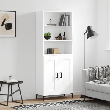 vidaXL Ντουλάπι Λευκό 69,5x34x180cm από Επεξεργασμένο Ξύλο 1 τεμ.