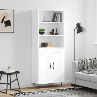 vidaXL Ντουλάπι Λευκό 69,5x34x180cm από Επεξεργασμένο Ξύλο 1 τεμ.