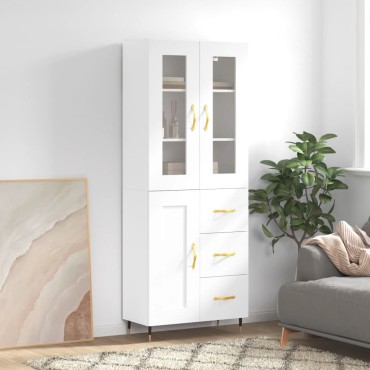 vidaXL Ντουλάπι Λευκό 69,5x34x180cm από Επεξεργασμένο Ξύλο 1 τεμ.