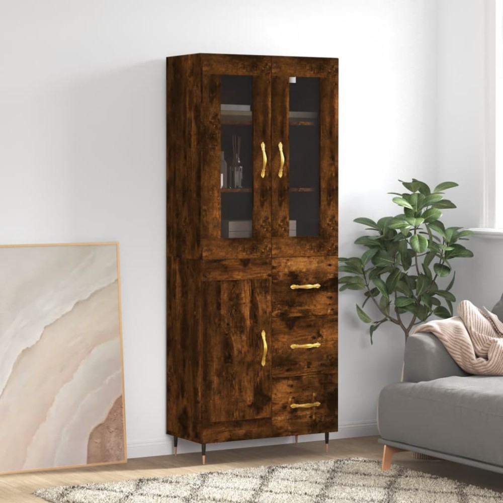 vidaXL Ντουλάπι Καπνιστή Δρυς 69,5x34x180cm από Επεξεργασμένο Ξύλο 1 τεμ.