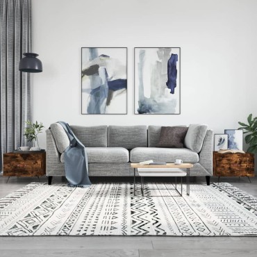 vidaXL Τραπεζάκια Σαλονιού 2 τεμ. Καπνιστή Oak 50x50x40cm Επεξ. Ξύλο