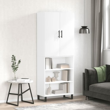 vidaXL Ντουλάπι Λευκό 69,5x34x180cm από Επεξεργασμένο Ξύλο 1 τεμ.