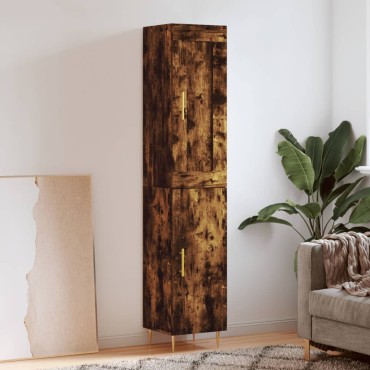 vidaXL Ντουλάπι Καπνιστή δρυς 34,5x34x180cm από Επεξεργασμένο Ξύλο 1 τεμ.