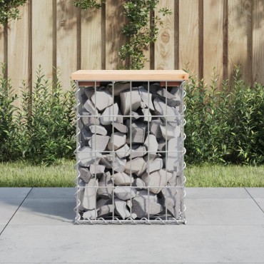 vidaXL Παγκάκι Κήπου Συρματοκιβώτιο 33x31x42cm από Μασίφ Ξύλο Πεύκου 1 τεμ.