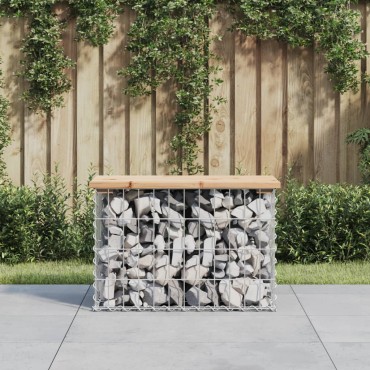 vidaXL Παγκάκι Κήπου Συρματοκιβώτιο 63x31,5x42cm Μασίφ Ξύλο Πεύκου 1 τεμ.