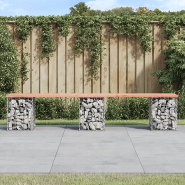 vidaXL Πάγκος Κήπου Συρματοκιβώτιο 203x31x42cm Μασίφ Ψευδοτσούγκα 1 τεμ.