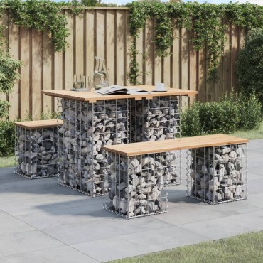 vidaXL Παγκάκι Κήπου Συρματοκιβώτιο 100x70x72cm από Μασίφ Ξύλο Πεύκου 1 τεμ.