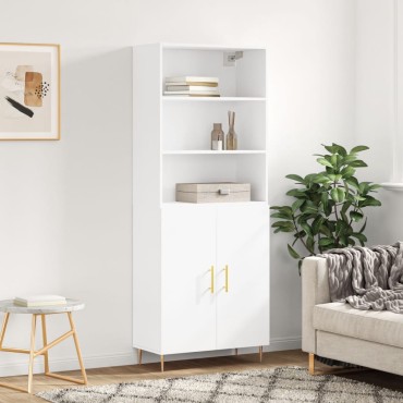 vidaXL Ντουλάπι Λευκό 69,5x34x180cm από Επεξεργασμένο Ξύλο 1 τεμ.