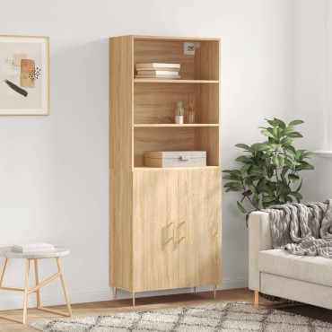 vidaXL Ντουλάπι Sonoma δρυς 69,5x34x180cm από Επεξεργασμένο Ξύλο 1 τεμ.