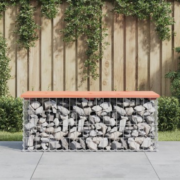 vidaXL Πάγκος Κήπου Συρματοκιβώτιο 103x44x42cm Μασίφ Ψευδοτσούγκα 1 τεμ.