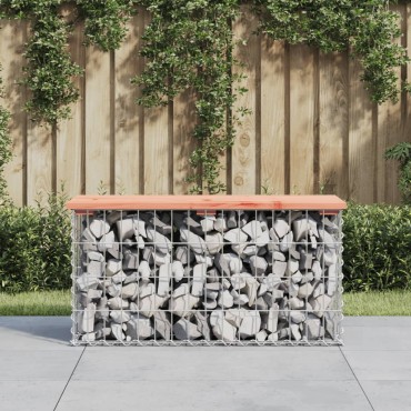 vidaXL Πάγκος Κήπου Συρματοκιβώτιο 83x31,5x42cm Μασίφ Ψευδοτσούγκα 1 τεμ.